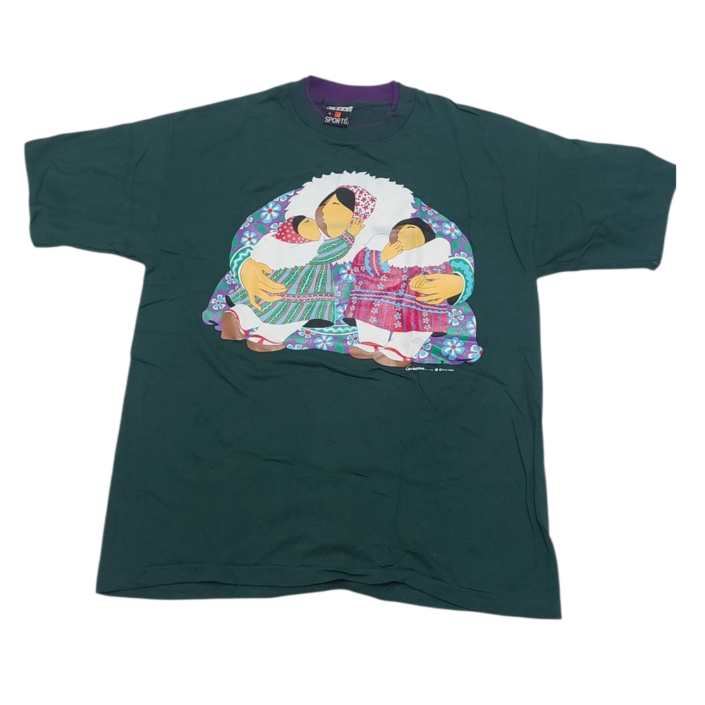 1993 Signed Nwt Barbara Lavelle Green Graphic T-Shirt, Single Stitch, Rare